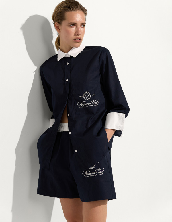Шорти WEEKEND CLUB  Бавовняні / Navy
