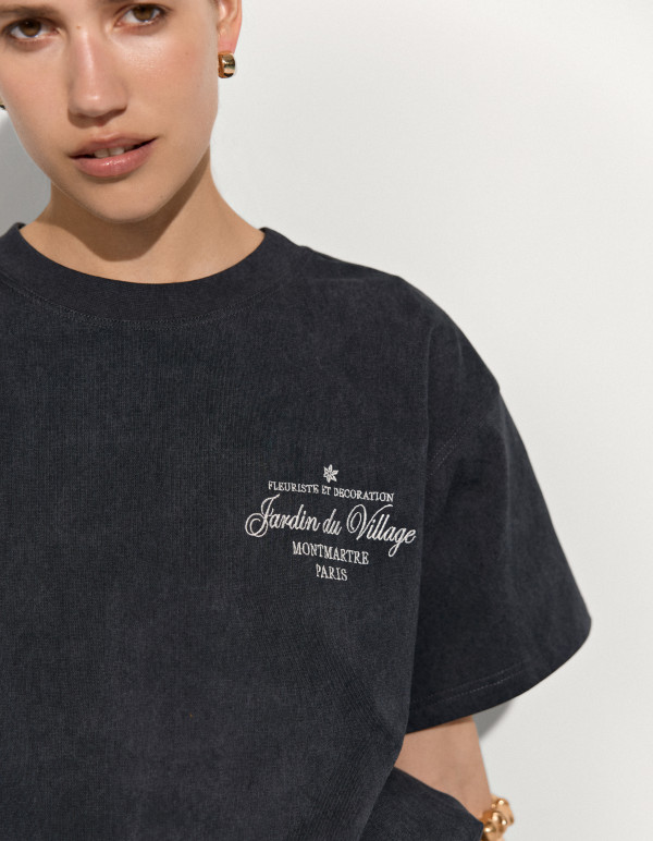 ФУТБОЛКА JARDIN DU VILLAGE / Washed Black
