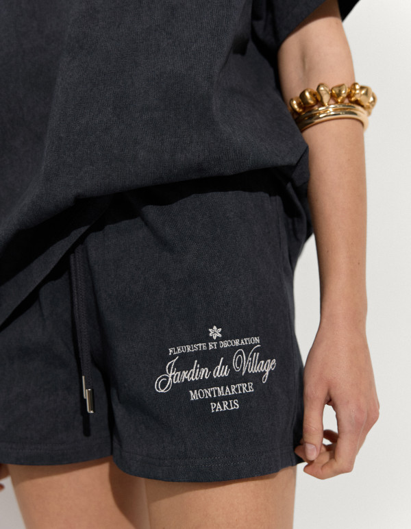 ШОРТИ JARDIN DU VILLAGE / Washed Black