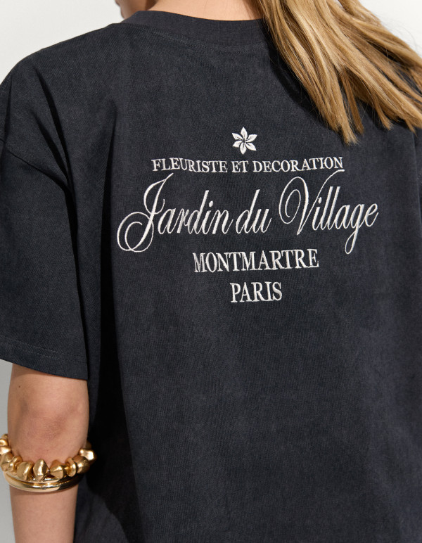 ФУТБОЛКА JARDIN DU VILLAGE / Washed Black