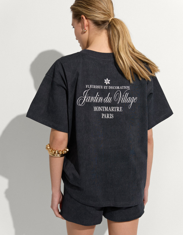 ФУТБОЛКА JARDIN DU VILLAGE / Washed Black