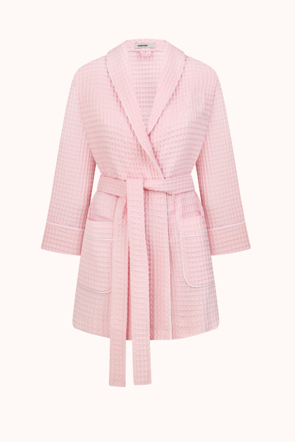 ХАЛАТ WAFFLE | PINK / WHITE