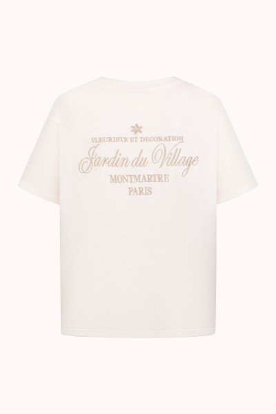 ФУТБОЛКА OVERSIZE / Jardin du Village | MILK / SAND