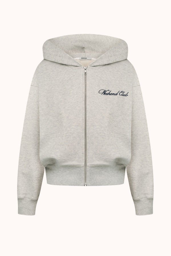 КРОП ЗІП | OATMEAL HEATHER / NAVY