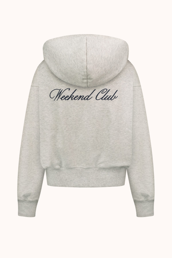КРОП ЗІП | OATMEAL HEATHER / NAVY