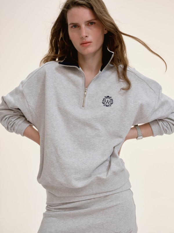 СПІДНИЦЯ З ВІДВОРОТНИМ ПОЯСОМ | LIGHT HEATHER GREY / GREY
