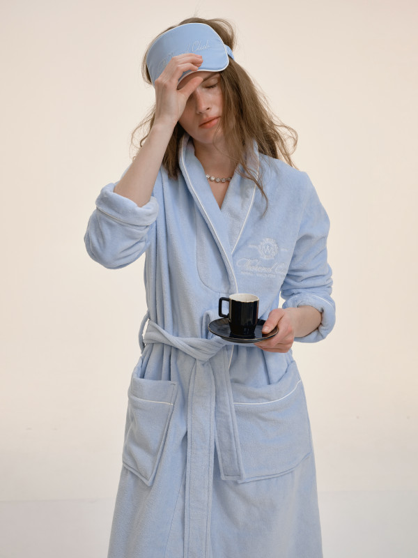 ХАЛАТ WEEKEND CLUB |  BLUE / WHITE
