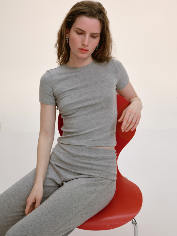 ФУТБОЛКА ВІСКОЗНА SLIM| GREY 
