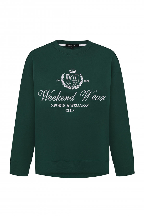 СВІТШОТ WEEKEND WEAR Green/Milk