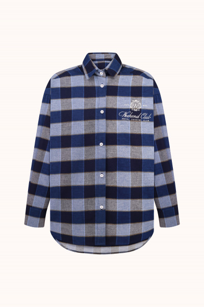 Сорочка WEEKEND CLUB Checked Navy Blue