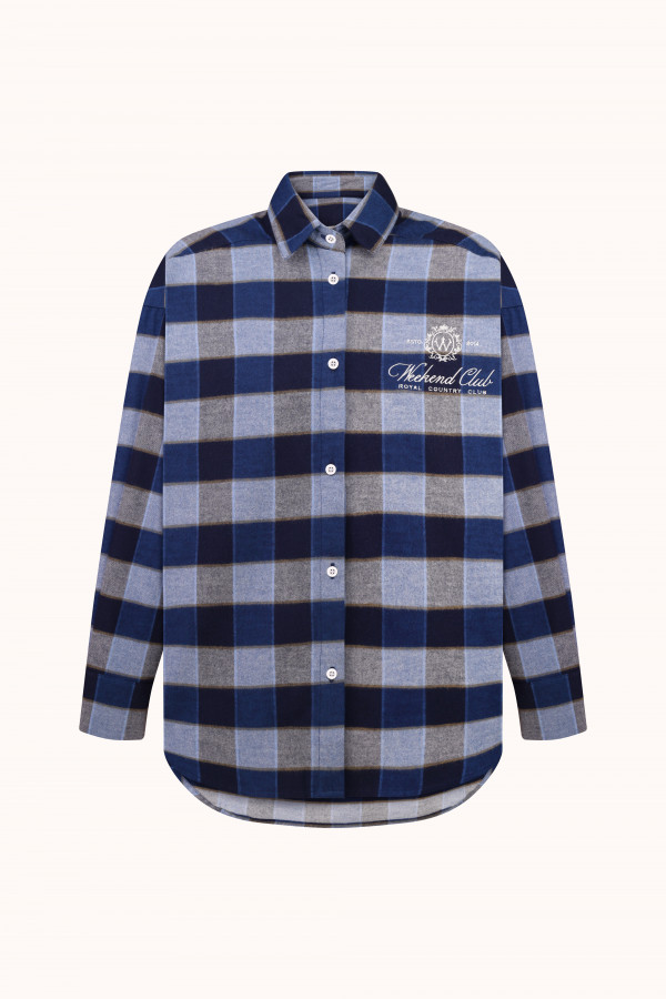 Сорочка WEEKEND CLUB Checked Navy Blue