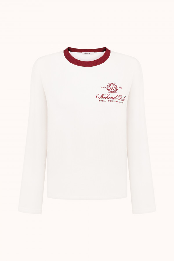 Лонгслів WEEKEND CLUB Milk Bordeaux