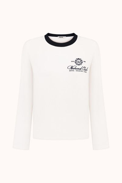 Лонгслів WEEKEND CLUB Milk Contrast Navy Blue