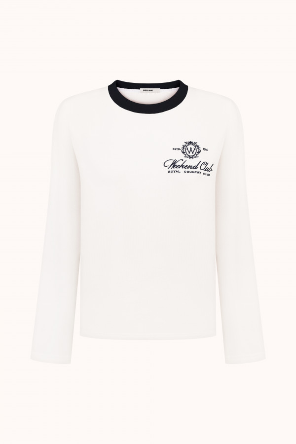 Лонгслів WEEKEND CLUB Milk Contrast Navy Blue