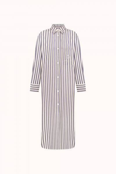 СУКНЯ-СОРОЧКА WEEKEND CLUB / Cream- Navy Cotton