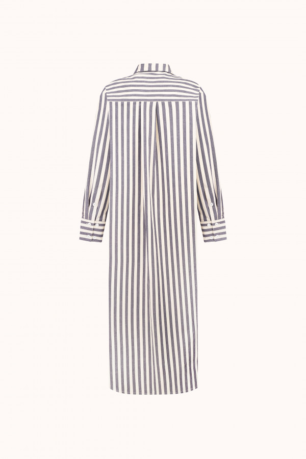 СУКНЯ-СОРОЧКА WEEKEND CLUB / Cream- Navy Cotton