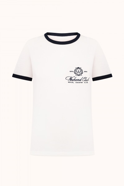 Футболка WEEKEND CLUB / Milk Contrast Navy Blue
