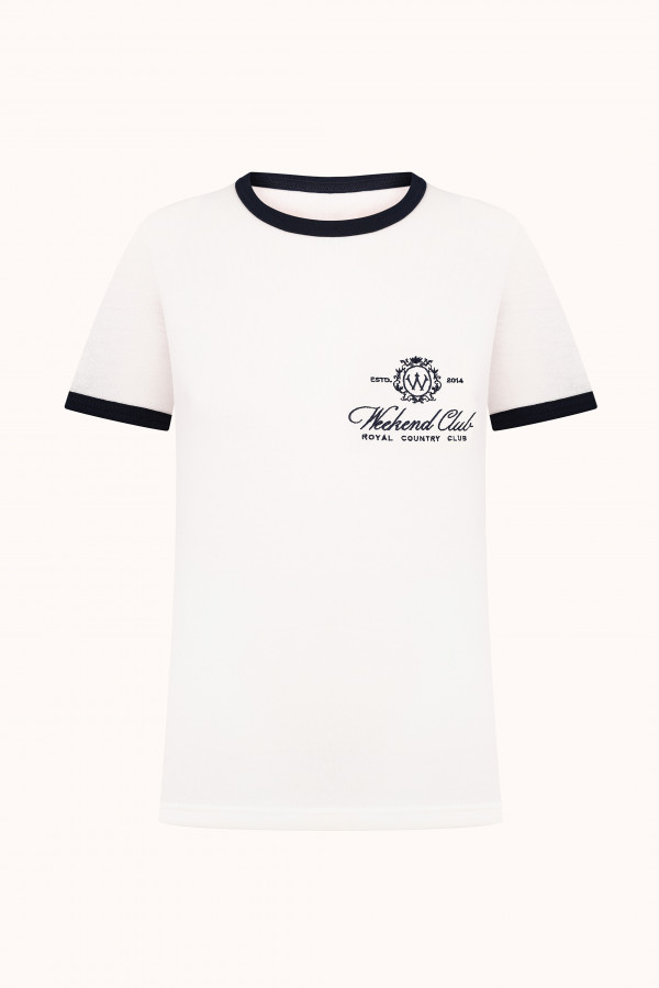 Футболка WEEKEND CLUB / Milk Contrast Navy Blue
