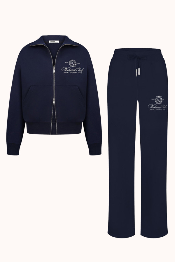 КОСТЮМ УТЕПЛЕНИЙ З ДАБЛ ЗІПОМ| NAVY BLUE / MILK