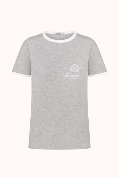 Футболка WEEKEND CLUB / Grey Contrast Milk