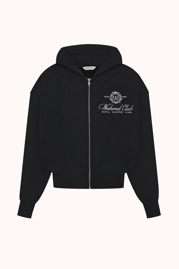 ЗІП ХУДІ УТЕПЛЕНЕ ВКОРОЧЕНЕ WEEKEND CLUB Black