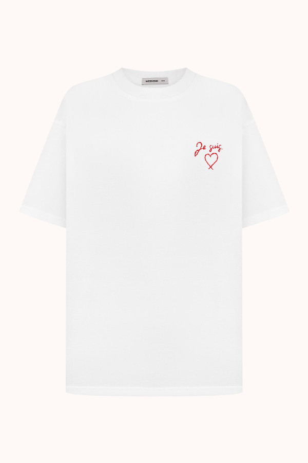 ФУТБОЛКА OVERSIZE / “Je suis. |MILK / RED