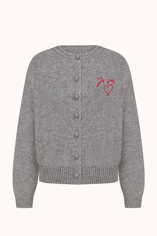 КАРДИГАН / “Je suis.” | GREY / RED