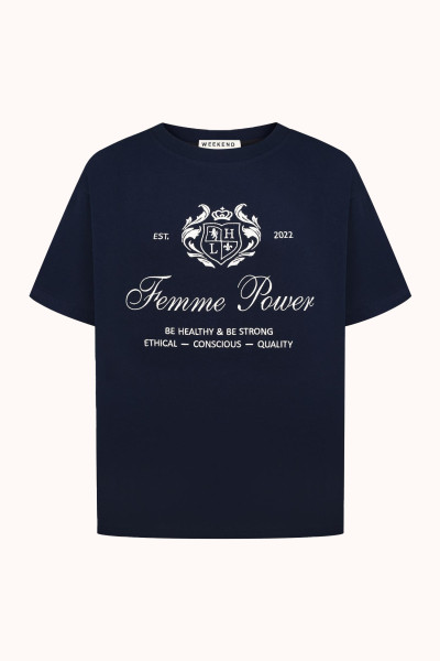 ФУТБОЛКА FEMME POWER | NAVY / WHITE 
