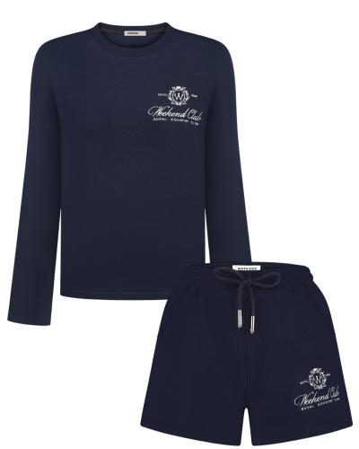 ЛОНГСЛІВ + ШОРТИ | NAVY BLUE
