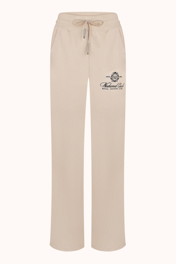 БРЮКИ З ВИСОКОЮ ПОСАДКОЮ | SAND / NAVY BLUE