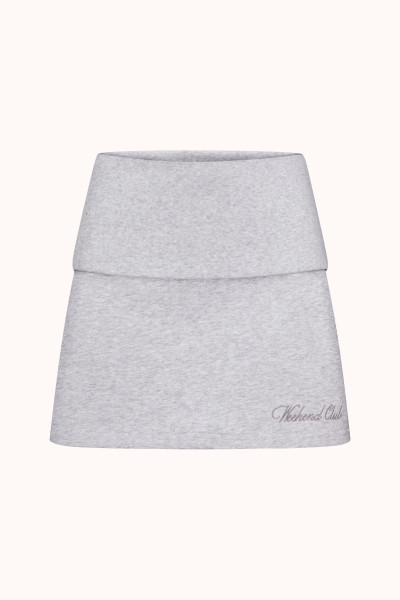 СПІДНИЦЯ З ВІДВОРОТНИМ ПОЯСОМ | LIGHT HEATHER GREY / GREY