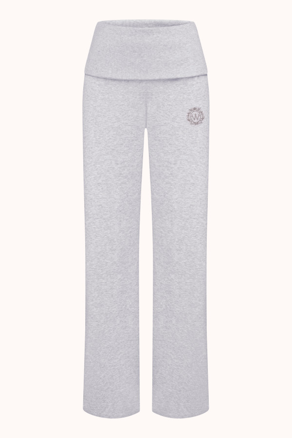 БРЮКИ З ВІДВОРОТНИМ ПОЯСОМ | LIGHT HEATHER GREY / GREY