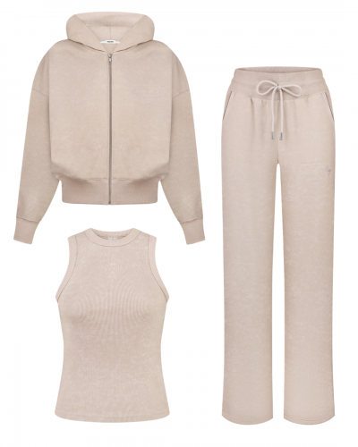 Сет JARDIN DU VILLAGE & WEEKEND CLUB: Zip Hoodie, Pants, Top 