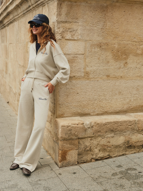 КРОП ЗІП | OATMEAL HEATHER / NAVY