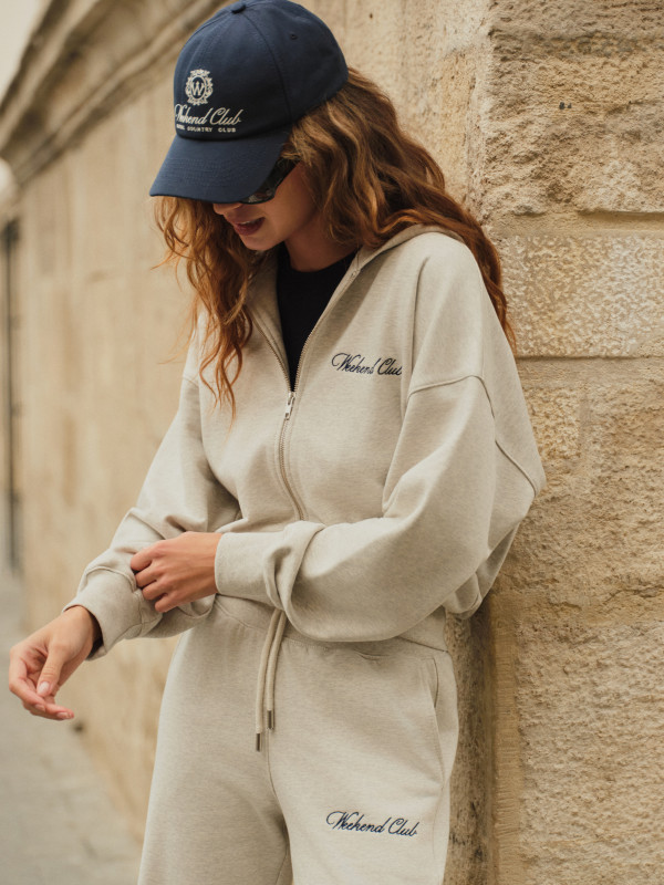 КРОП ЗІП | OATMEAL HEATHER / NAVY