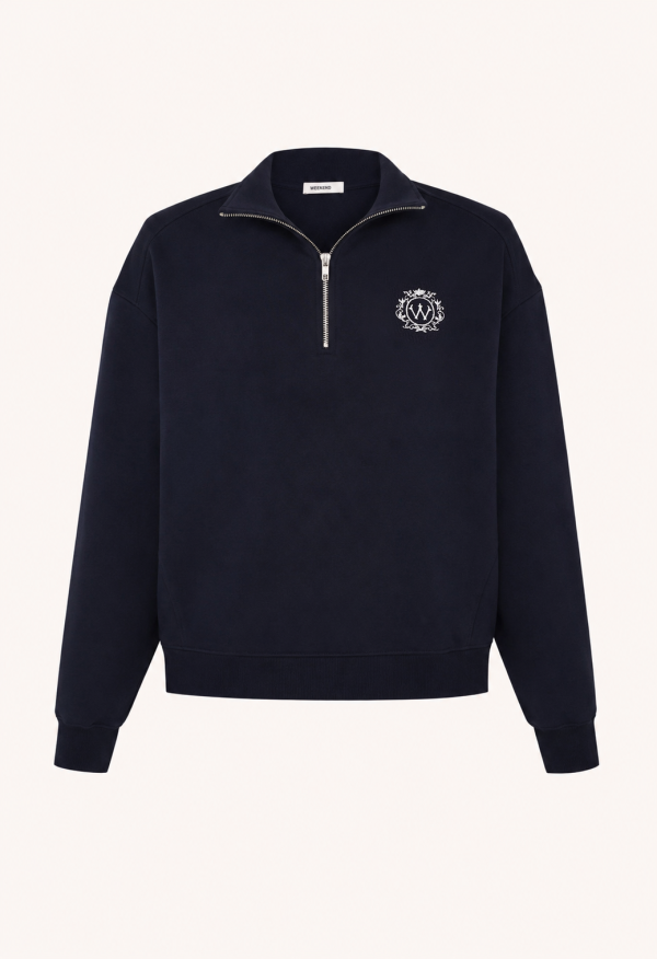СВІТШОТ ПОЛО SLIM|  NAVY BLUE/MILK 
