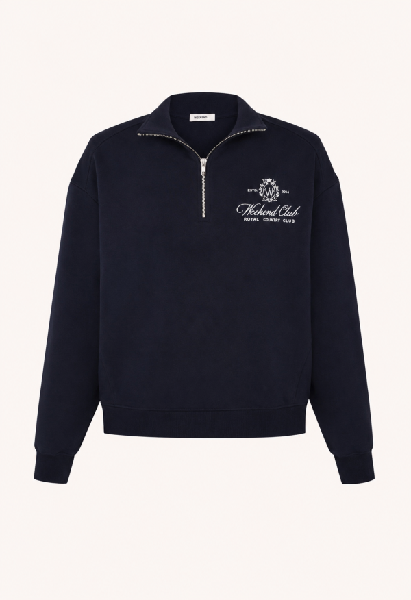 СВІТШОТ ПОЛО SLIM|  NAVY BLUE / MILK 