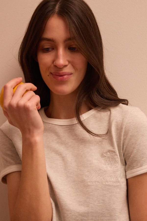 ФУТБОЛКА WEEKEND CLUB Oatmeal heather  FW ’26