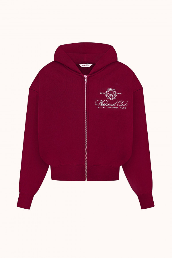 ЗІП ХУДІ УТЕПЛЕНЕ ВКОРОЧЕНЕ WEEKEND CLUB Bordeaux