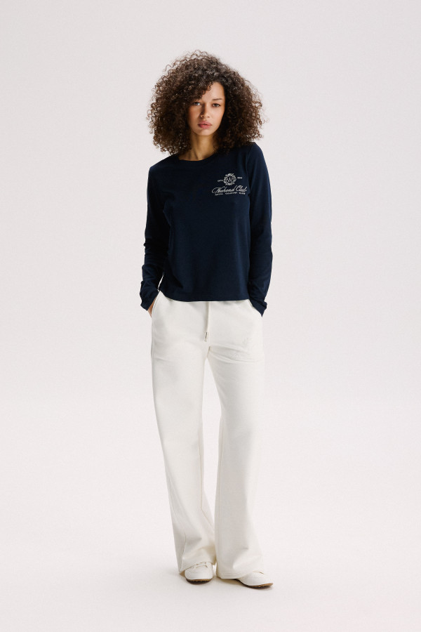 Лонгслів WEEKEND CLUB Navy Blue