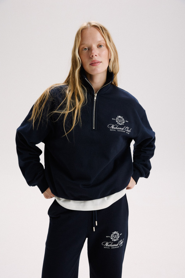 СВІТШОТ ПОЛО УТЕПЛЕНЕ WEEKEND CLUB Navy Blue