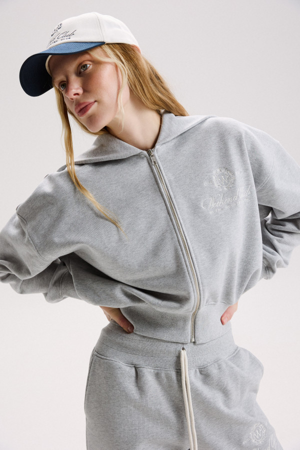 ЗІП ХУДІ УТЕПЛЕНЕ ВКОРОЧЕНЕ WEEKEND CLUB Grey