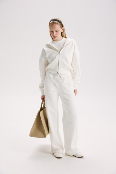 УТЕПЛЕНИЙ КОСТЮМ WEEKEND CLUB Milk  (укорочене зіп-худі + брюки)