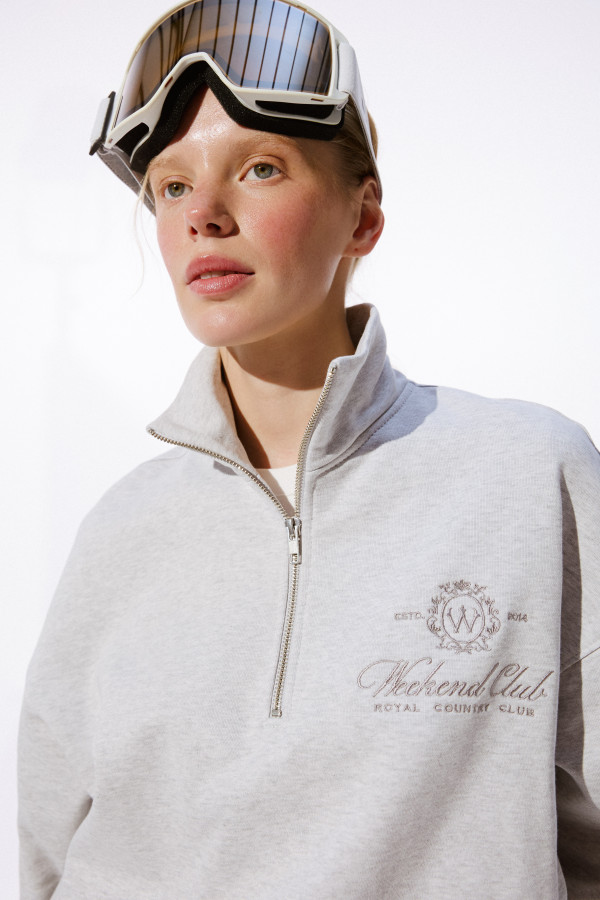 СВІТШОТ ПОЛО УТЕПЛЕНЕ WEEKEND CLUB Light Heather Grey