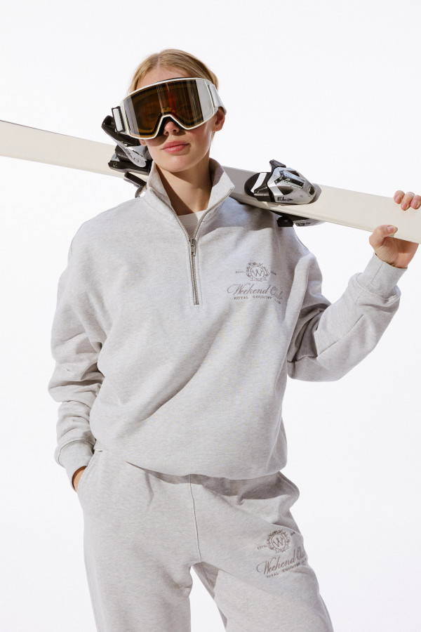 СВІТШОТ ПОЛО УТЕПЛЕНЕ WEEKEND CLUB Light Heather Grey