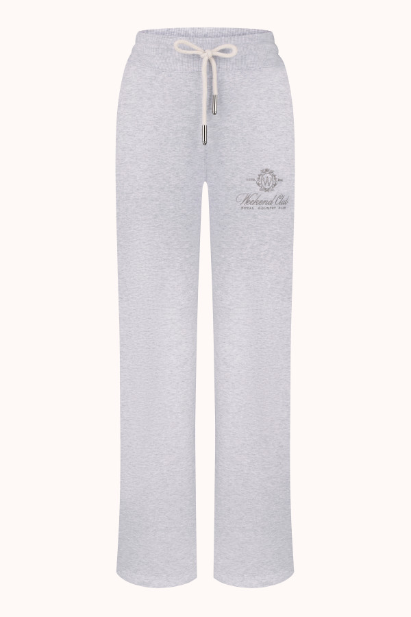 БРЮКИ З ВИСОКОЮ ПОСАДКОЮ | LIGHT HEATHER GREY / GREY