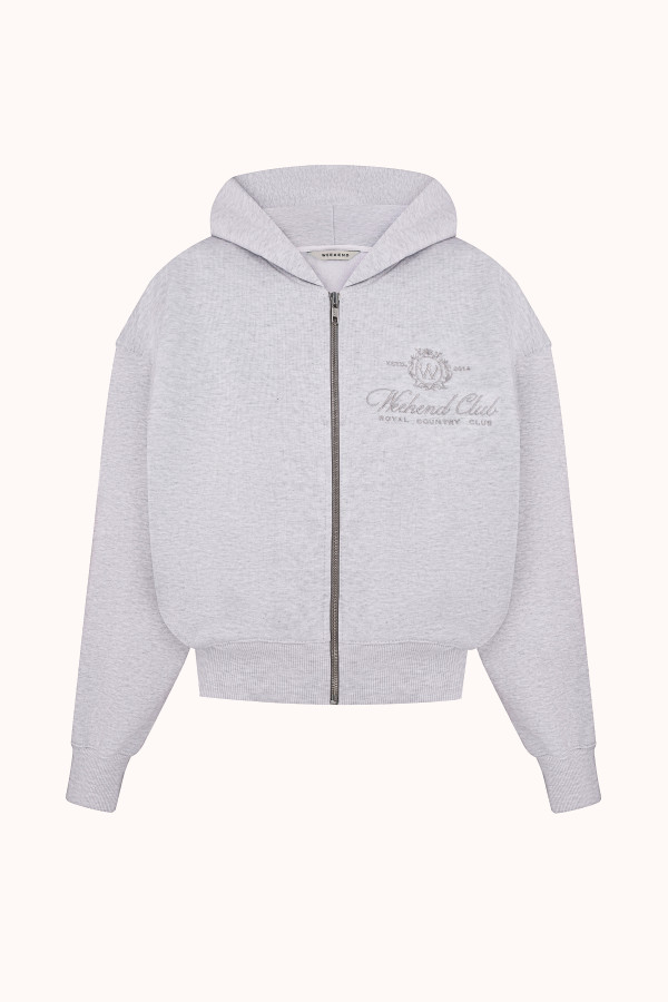 КРОП ХУДІ | LIGHT HEATHER GREY / GREY