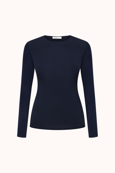 ЛОНГСЛІВ З ВІСКОЗИ | NAVY BLUE