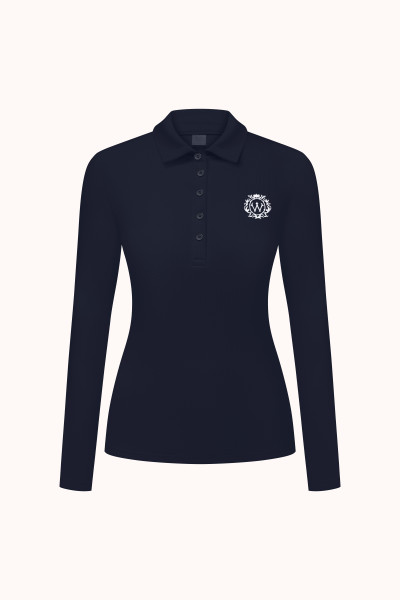 ЛОНГСЛІВ ПОЛО В РУБЧИК | NAVY BLUE