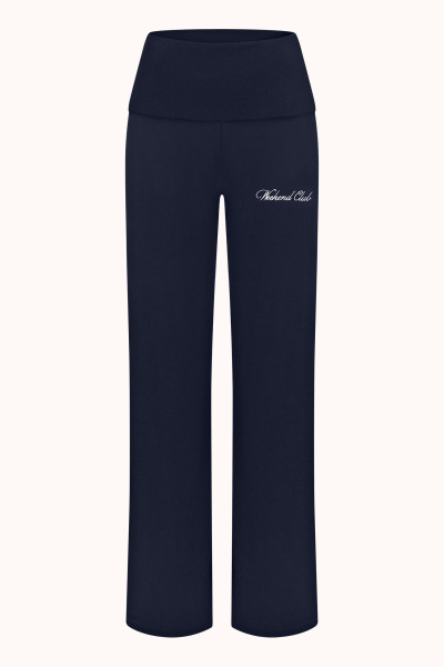БРЮКИ З ВІДВОРОТНИМ ПОЯСОМ | NAVY BLUE / MILK